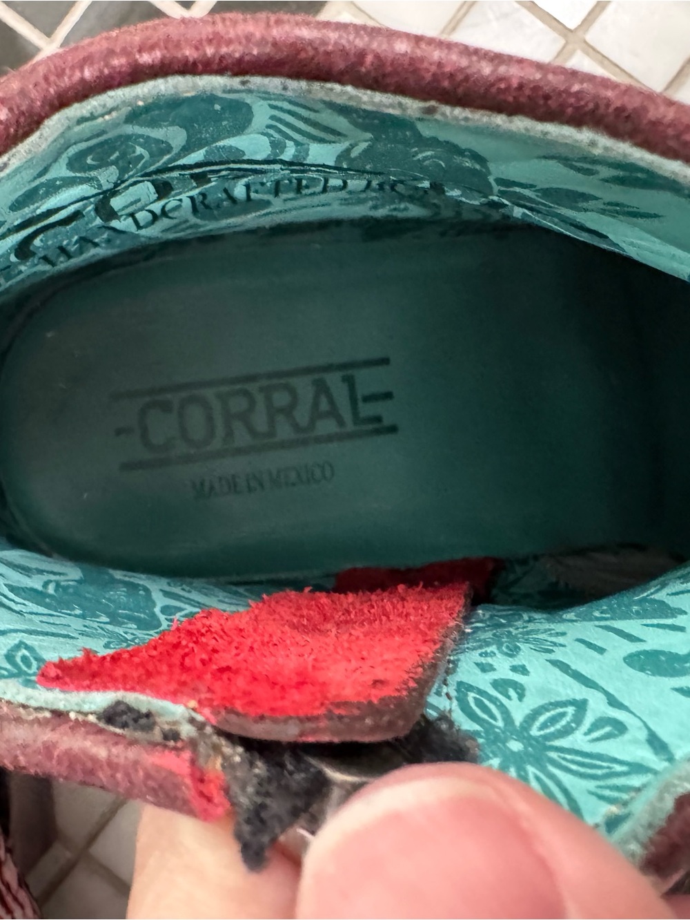 Corral Red Python Snip Toe Ankle Booties - Picture 4 of 6